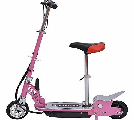 Homcom Deluxe Electric E-Scooter 120W Motor 24V Battery Powered Pink Special Edition