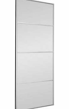 4 Panel Mirror Sliding Wardrobe Door Silver -