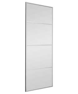4 Panel Mirror Sliding Wardrobe Door Silver