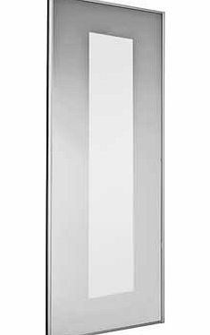 Frosted Mirror Sliding Wardrobe Door Silver -
