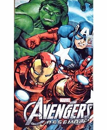 HOME-EXPRESSIONS Marvel Avengers assemble cotton towel beach bath towel iron man , hulk, captain america childrens boys 100 official item great gift ideas
