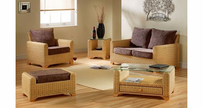 Home Life Direct Windermere Conservatory Furniture Natural 3 Piece Suite - Home Life Direct