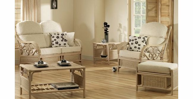 Home Life Direct Windsor Conservatory Furniture Suite Opal Wash 3 Piece Set - Home Life Direct