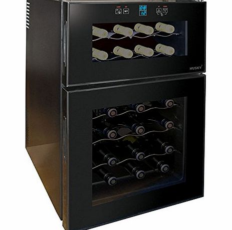 New Small Home Fridge Dual Zone Wine Cooler with 24 Bottle Capacity. Display amp; Storage for White Rose Red Wine. Quiet Operation that is Ideal for Use in any Entertainment Area in the Home