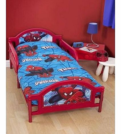 Home Sweet Home Spiderman Boys Junior Toddler Cot Bed Set 4 in 1