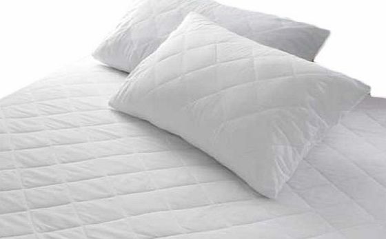 Home Sweet Home White Quilted Mattress Protector Fitted Sheet Bed Cover King