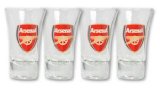 HOME WIN LIMITED OFFICIAL ARSENAL FC 4 SHOT GLASSES GIFT PACK
