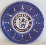 OFFICIAL CHELSEA FC CREST STYLE LARGE WALL CLOCK ....