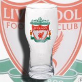 OFFICIAL LIVERPOOL F.C YOULL NEVER WALK ALONE CREST PINT GLASS