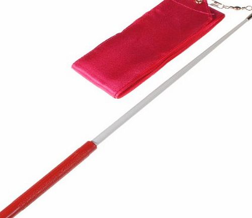 homeking 4m Gym Dance Ribbon Streamer Baton Twirling Rod Rhythmic Art Gymnastic,hot pink