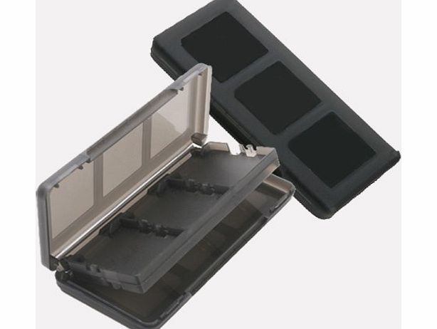 homeking Red 6 in 1 Game card Case Holder BOX for Nintendo 3DS, DS, DS lite, DSi amp; DSi XL storage box (black)