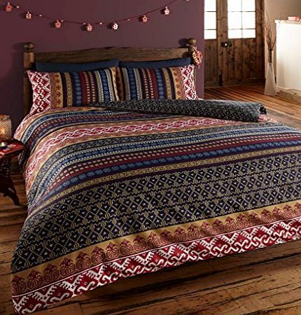 HOMEMAKER BEDDING ETHNIC INDIAN PRINT BEDDING - QUILT COVER BED SET WITH PILLOW CASES (double)