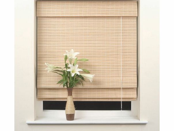 Easy-Fit Blackout Bamboo Roman Blind - Natural - 180cm (70.9``)