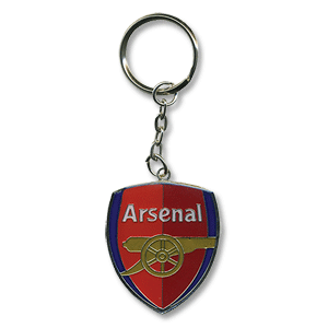 Arsenal Large Crest Metal Keyring - Red/Blue
