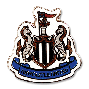 Newcastle Metal Pin Badge - White/Blue