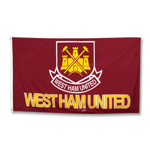 West Ham Team Flag - Maroon/Yellow