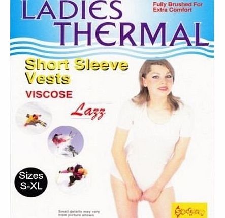 Honey Bs Ladies Thermal Brushed Short Sleeve Vest (SMALL 8 - 10)