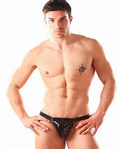 PVC Male Pouch Mens Briefs Underwear for Men - Black One Size - Sexy & Fetish - One Size