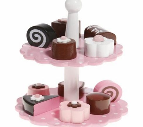 Wooden Chocoalate Cake Stand , role play, kitchen toy