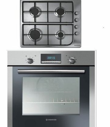 Hoover Built-in Multi Function Oven HOC709/6X and 4 Burner Gas Hob HGL64SC