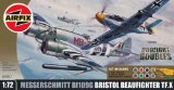 Hornby Hobbies Ltd Airfix A50037 Dogfight Double - Bristol Type 156 Beaufighter/ Messerschmitt Bf109 1:72 Scale Twin Set Gift Set inc Paints Glue and Brushes