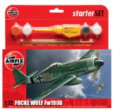 Airfix A50082 Focke Wulf Fw-190 1:72 Scale Military Air Power Gift Set inc Paints Glue and Brushes