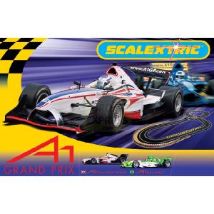 Scalextric Set A1 Grand Prix Set Team GB and Brazil