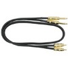 Dual Cable, Gold Metal 1/4 Phono to Gold Metal RCA, 5 ft.