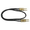 Dual Stereo Cable, 1/4 Male to 1/4 Male with Gold Plated Metal, 5ft.