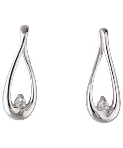 Hot Gems Sterling Silver Teardrop Earrings