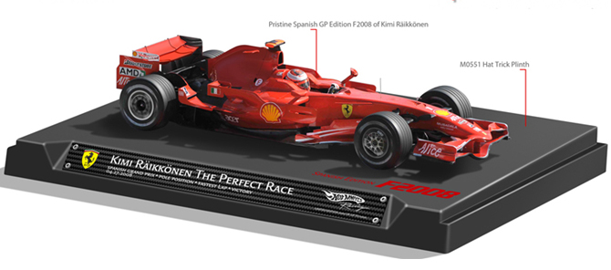 Hot Wheels Ferrari F2008 K.Raikkonen Hat-Trick Barcelona GP
