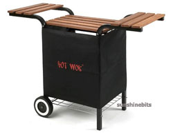 hot Wok Teakwood Trolley-Trolley only