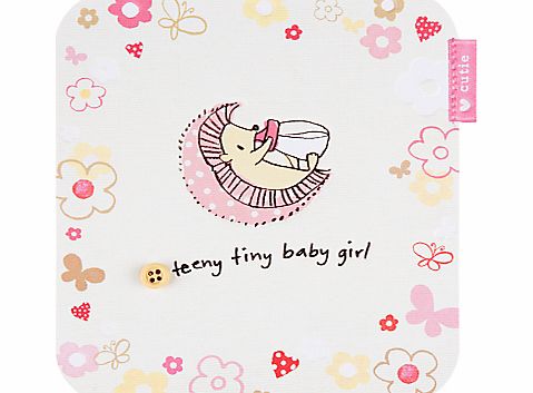 Hotchpotch Teeny Tiny New Baby Girl Greeting Card