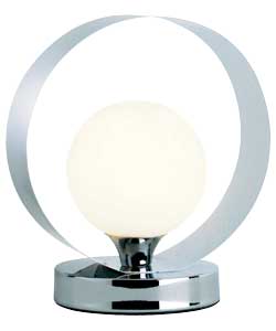 Hotel Chrome Glass Ball Table Lamp