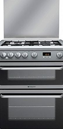 Hotpoint DSD60SS Cooker Freestanding Dual Fuel Double Oven 60cm Silver