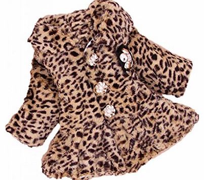 Hotportgift Unisex Baby Boys Girls Leopard Soft Fleece Winter Wear Clothes Jacket Snowsuits