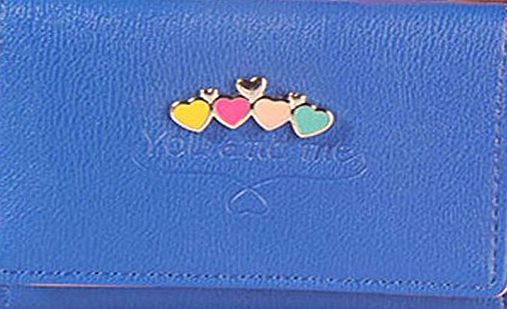 Women Lady Girl Fashion Cute Purse Clutch Wallet Short Small Bag PU Card Holder (Dark blue)