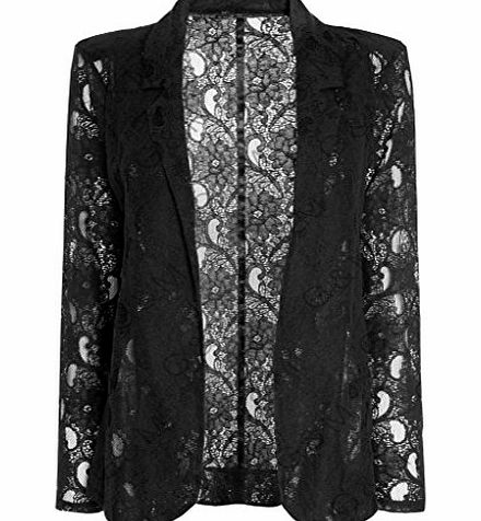 Hotportgift Womens Lace One Button Suit Jacket