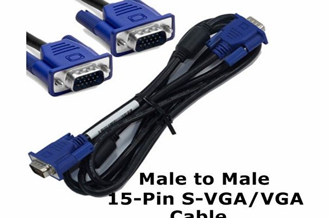 High Quality Male to Male 15-Pin S-VGA/VGA Cable for monitor Projector LCD | PC Laptop to TFT Monitor LCD TV Lead