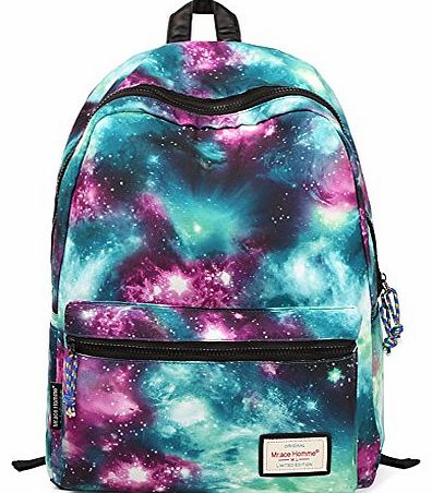 hotstyle  TrendyMax Galaxy Pattern Vintage Style Unisex Fashion Casual School Travel Laptop Backpack Rucksack Daypack Tablet Bags (green) (green)