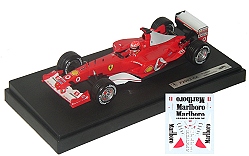Hotwheels 1:18 Scale Ferrari F2003GA - Michael Schumacher with Marboro Decal Sheets