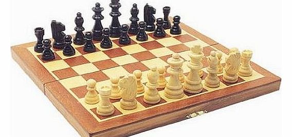 Standard Wooden Fold-Up Chess Set
