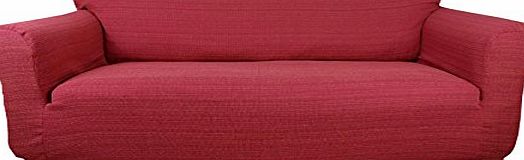 houselinen.co.uk Stretch Elastic Sofa Cover (bordeaux) 2 Seater Loveseat (slipcover 140-170cm)