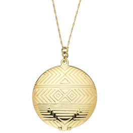 House of Harlow 14kt Gold Plated Medallion