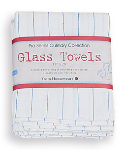 Gourmet Classics Lint Free Glass Towels (Set Of 6)