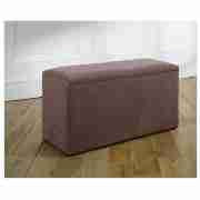 Hove Velvet Ottoman, Fudge