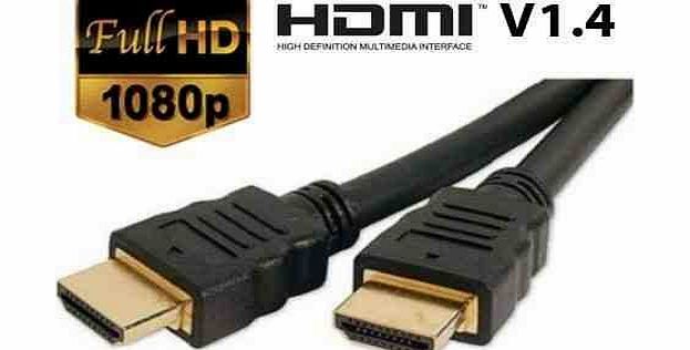 PB4500 Male to Male HDMI Cable. 1 Meter HDMI Lead Gold Plated Connector, Fast 1.4 Version High Speed With Ethernet Gold Connectors Cable for All Brands including Sony, Panasonic, Samsung, JVC, LG