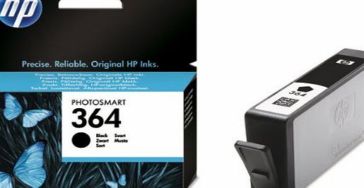 1x HP 364 Original Genuine Black (Pentagon) Ink Cartridge amp; 10x FREE HP Advanced Glossy Photo Paper for HP Deskjet 3070A 3520 Officejet e-AIO 4620 4622 Photosmart B8550 C5324 C5380 C6324 C6380 D54