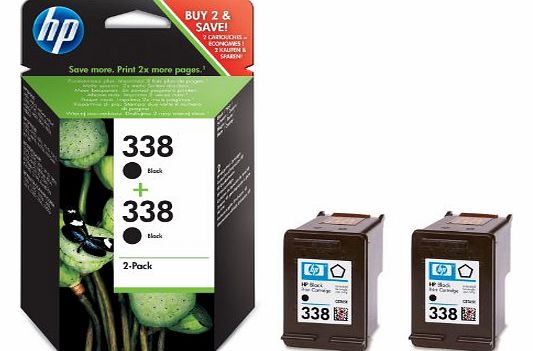 HP 338 - 2-pack Black Inkjet Print Cartridges (CB331EE)