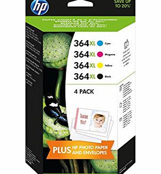 HP 364XL Black, Cyan, Magenta, Yellow - Original Ink Cartridge Combo Content Pack - High Capacity